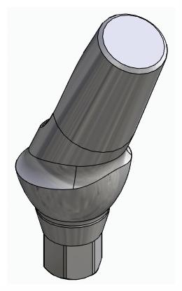 BIONIKA CORTICAL, Anatomic abutment, angled, 25°, positioned, type-B