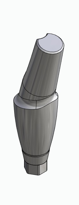 BIONIKA AS, Anatomic abutment, angled, 15°, positioned, type-A