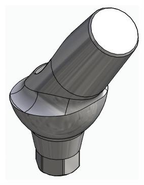 BIONIKA AS, Anatomic abutment, angled, 35°, positioned, type-A