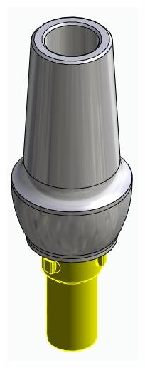 BIONIKA CORTILOG PCL, Anatomic abutment, straight, positioned