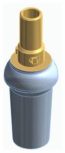 BIONIKA CORTILOG PCL, Anatomic abutment, straight, positioned