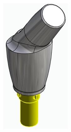BIONIKA CORTILOG PCL, Anatomic abutment, angled, 35°, positioned, type-B