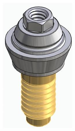 BIONIKA CORTILOG PCL, Multi-unit abutment, straight, screwable, wide, LT2