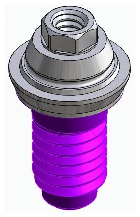 BIONIKA CORTILOG PCL, Multi-unit abutment, straight, screwable, wide, LT2