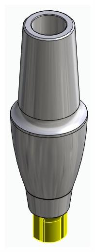BIONIKA CORTILOG CCL, Anatomic abutment, straight, positioned