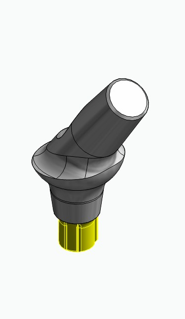 BIONIKA CORTILOG CCL, Anatomic abutment, angled, 35°, positioned, type-A