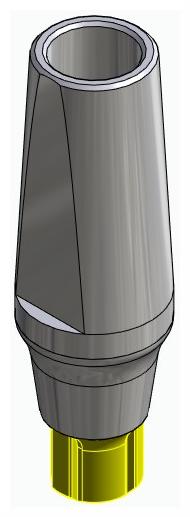 BIONIKA CORTILOG CCL, Narrow abutment, straight, positioned