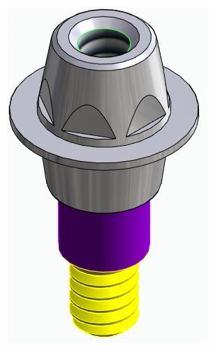 BIONIKA CORTILOG CCL, Multi-unit abutment, straight, screwable, narrow, LT2.7