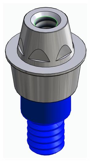 BIONIKA CORTILOG CCL, Multi-unit abutment, straight, screwable, narrow, LT2.7