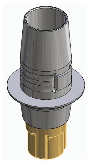 BIONIKA CORTILOG CCL, Titanium base, positioned
