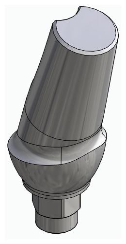 BIONIKA 3I, Anatomic abutment, angled, 15°, positioned, type-A