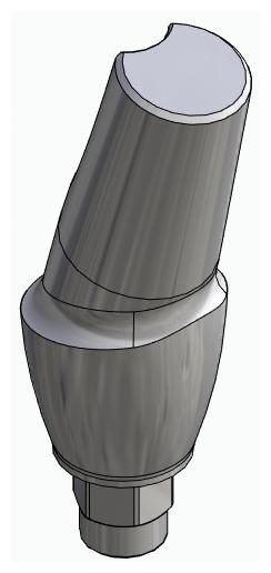 BIONIKA 3I, Anatomic abutment, angled, 15°, positioned, type-A