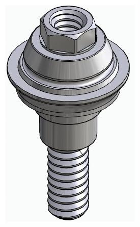 BIONIKA 3I, Multi-unit abutment, straight, screwable, wide, LT2