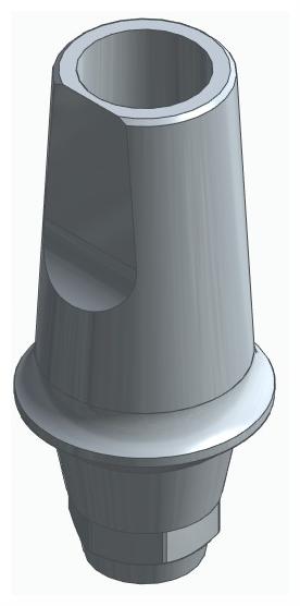 BIONIKA DI UF, Anatomic abutment, straight, positioned