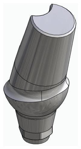 BIONIKA DI UF, Anatomic abutment, angled, 15°, positioned, type-A