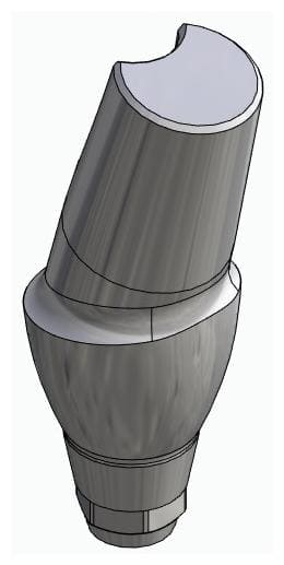 BIONIKA DI UF, Anatomic abutment, angled, 25°, positioned, type-A