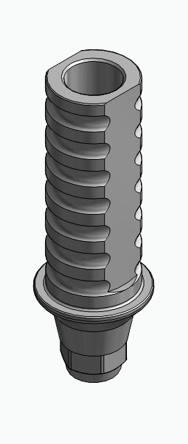 BIONIKA DI UF, Temporary abutment, implant level, positioned