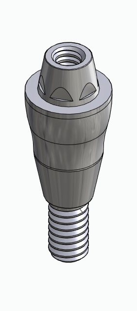 BIONIKA DI UF, Multi-unit abutment, straight, screwable, narrow, LT2.7