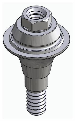 BIONIKA DI UF, Multi-unit abutment, straight, screwable, wide, LT2