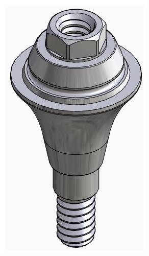 BIONIKA DI UF, Multi-unit abutment, straight, screwable, wide, LT2