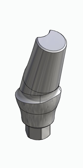 BIONIKA SD, Anatomic abutment, angled, 15°, positioned, type-A