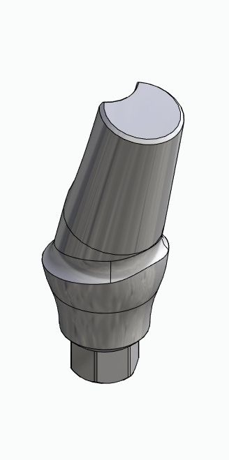 BIONIKA SD, Anatomic abutment, angled, 15°, positioned, type-B