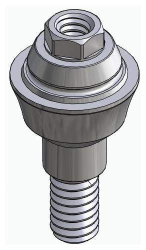 BIONIKA SD, Multi-unit abutment, straight, screwable, wide, LT2