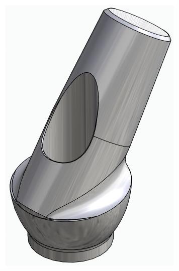 BIONIKA TLX, Anatomic abutment, angled, 35°, positioned, type-A