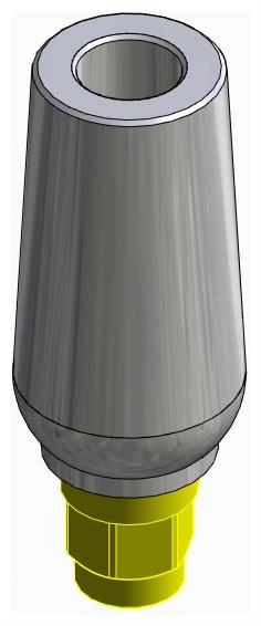 BIONIKA FR, Universal abutment, straight, positioned