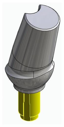 BIONIKA WL, Anatomic abutment, angled, 15°, positioned, type-A