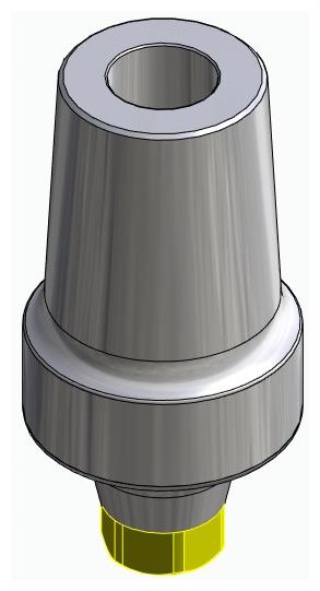 BIONIKA ACTIVAL, Anatomic abutment, straight, wide, positioned