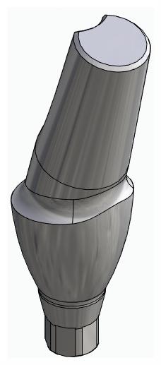 BIONIKA ACTIVAL, Anatomic abutment, angled, 15°, positioned, type-A
