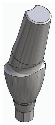 BIONIKA ACTIVAL, Anatomic abutment, angled, 15°, positioned, type-B