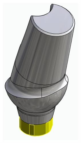 BIONIKA ACTIVAL, Anatomic abutment, angled, 15°, positioned, type-B