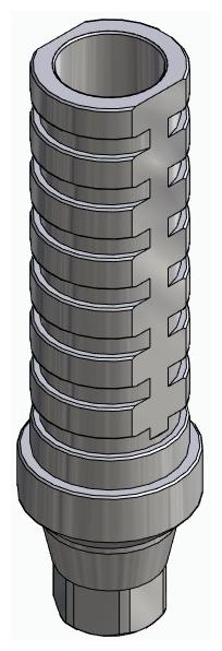 BIONIKA ACTIVAL, Temporary abutment, implant level, positioned