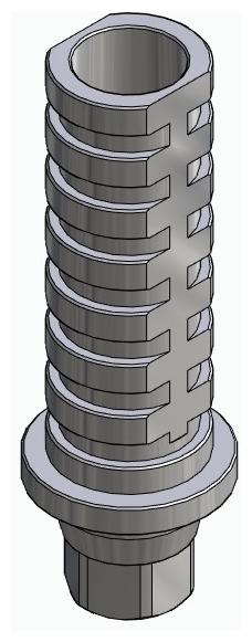BIONIKA ACTIVAL, Temporary abutment, implant level, positioned