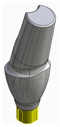 BIONIKA BONELIT, Anatomic abutment, angled, 15°, positioned, type-A