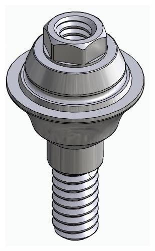 BIONIKA LG, Multi-unit abutment, straight, screwable, wide, LT2