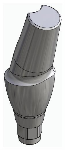 BIONIKA HICON, Anatomic abutment, angled, 15°, positioned, type-B