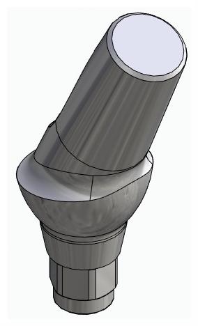 BIONIKA HICON, Anatomic abutment, angled, 25°, positioned, type-A