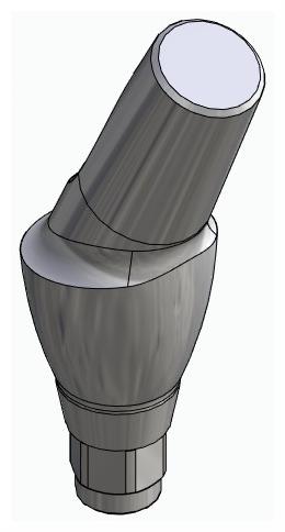 BIONIKA HICON, Anatomic abutment, angled, 25°, positioned, type-A