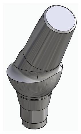 BIONIKA HICON, Anatomic abutment, angled, 25°, positioned, type-B