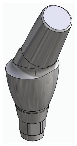 BIONIKA HICON, Anatomic abutment, angled, 25°, positioned, type-B