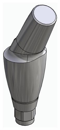 BIONIKA HICON, Anatomic abutment, angled, 25°, positioned, type-B
