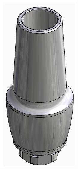 BIONIKA NO, Anatomic abutment, straight, positioned