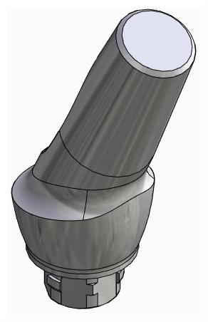 BIONIKA NO, Anatomic abutment, angled, 25°, positioned, type-A