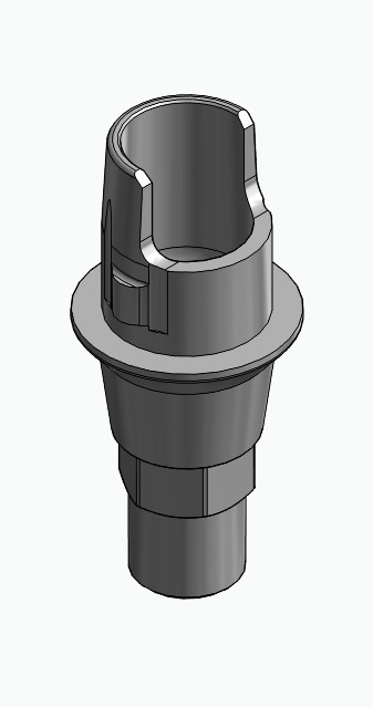 BIONIKA DT2, Flexi base, implant level, positioned, type-A