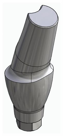 BIONIKA MG, Anatomic abutment, angled, 15°, positioned, type-A