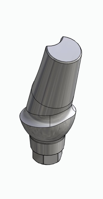 BIONIKA MG, Anatomic abutment, angled, 15°, positioned, type-B