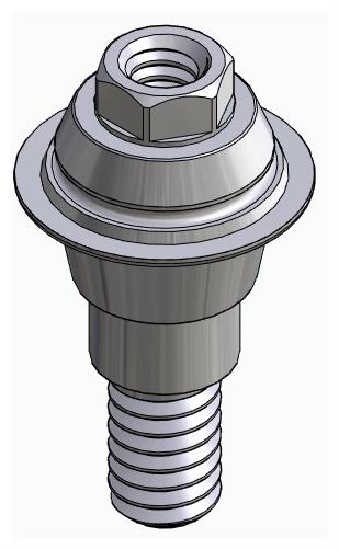 BIONIKA AE, Multi-unit abutment, straight, screwable, wide, LT2